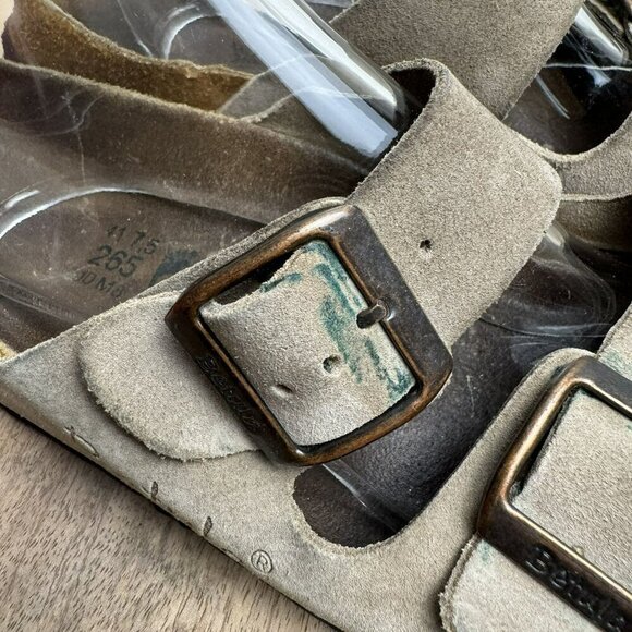 Betula by Birkenstock Leather/suede Sandals With 2 strap Buckles Size 40/9 Women - Picture 8 of 9